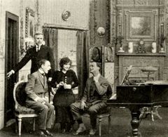 Mary Fuller and Barry O'Moore in The Dumb Wooing (1912)