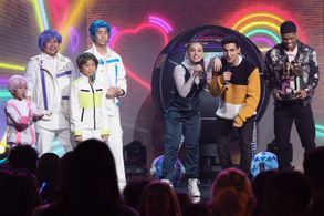 Phil Wright, Trevor Tordjman, Ariel Martin, Mitchell Gregorio, Jace Berina, and Jedd Berina in Disney Fam Jam (2020)