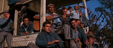 George Kennedy, Harry Dean Stanton, Marc Cavell, Robert Drivas, Buck Kartalian, Wayne Rogers, and Ralph Waite in Cool Ha