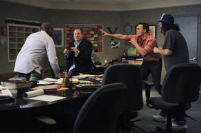 Judah Friedlander, John Lutz, Keith Powell, and Cheyenne Jackson in 30 Rock (2006)