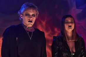 Still of Amber Frank and Jared Sandler in Hubie Halloween