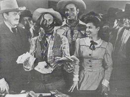 Ed Cassidy, Buster Crabbe, Patti McCarty, George Morrell, and Al St. John in Fuzzy Settles Down (1944)