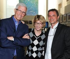 Fritz Coleman, Louise Palanker & Bill at premiere of 