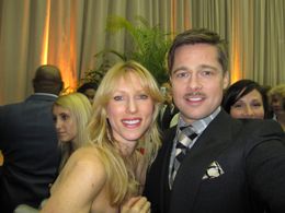 At the premiere of The Curious Case Of Benjamin Button in New Orleans with Katherine Crockett and Brad Pitt