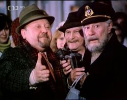 Jirí Císler, Ladislav Pesek, and Václav Stekl in Výhra admirála Kotrby (1981)