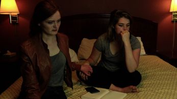 Jennifer Honka and Haley Chapel in The Watchers: The Beginning of Sorrows (2016)