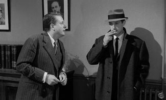 Jean-Paul Belmondo and Jean Desailly in Le Doulos (1962)