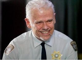 Psycho Texas Sheriff in a scene at LA Acting Studios