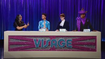 Michelle Visage, Janey Jacké, Joshua Cargill, and Mo Heart in RuPaul's Drag Race UK Versus the World (2022)