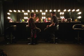 Jon M. Chu and Aubrey Peeples in Jem and the Holograms (2015)