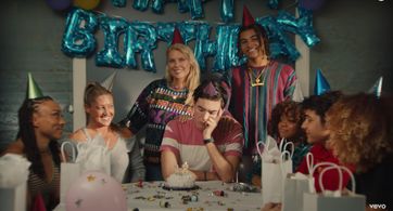 Still photo of Eliise Muller, Sebastian Cabanas and 24kGoldn in Dropped Outta College Music Video