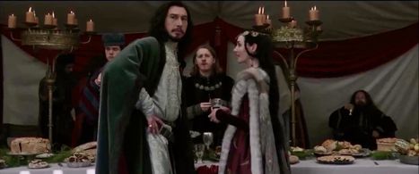 Adam Driver and Caoimhe O'Malley in The Last Duel