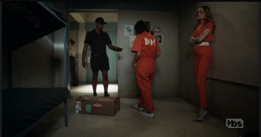 Heather Graham, Rashida Jones, and Sean Poolman in Angie Tribeca (2016)