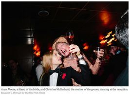 Actress Anna Moore and Christine Mulholland featured dancing in the New York Times at Mulholland Family wedding celebrat