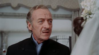 David Niven and Teresa Graves in Old Dracula (1974)
