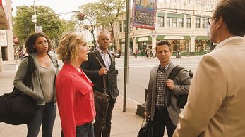 Freddy Rodríguez, Michael Weatherly, Geneva Carr, Chris Jackson, and Barrett Doss in Bull (2016)