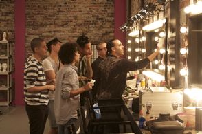 Sutan Amrull, D.J. 'Shangela' Pierce, Gabriel Villarreal, Alexis Mateo, Manila Luzon, and Carmen Carrera in RuPaul's Dra