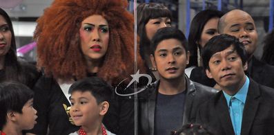 Coco Martin, Badjie Mortiz, Vice Ganda, Lassy, MC Calaquian, and Raikko Mateo in Beauty and the Bestie (2015)