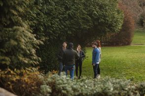 Sarah Alexandra Marks, Louis James, Kim Spearman, Blake Ridder, and Rui Shang in The Manor