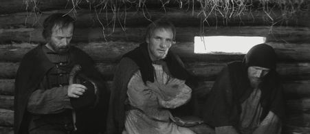 Nikolay Grinko, Ivan Lapikov, and Anatoliy Solonitsyn in Andrei Rublev (1966)