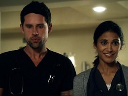 Benjamin Hollingsworth and Melanie Chandra in Code Black (2015)