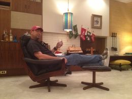 Sitting in Don Drapers chair