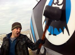 On set of The Anti-Bats!