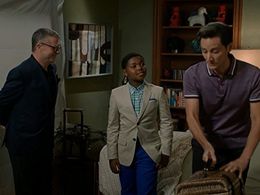 Nathan Lane, Christian Barillas, and Cedric Joe in Modern Family (2009)