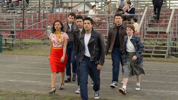 Nicholas McDonough, Cheyenne Isabel Wells, Ari Notartomaso, Maximo Salas, Johnathan Nieves, and Alexis Sides in Grease: 