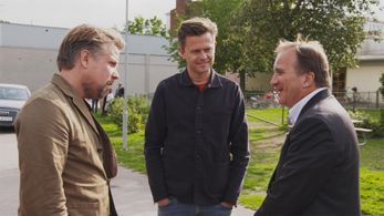Fredrik Wikingsson, Filip Hammar, and Stefan Löfven in De sista skälvande minuterna - Filip & Fredriks dag med statsmini