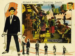 Hallam Cooley, Malcolm Denny, Reginald Denny, Laura La Plante, and Leo White in Sporting Youth (1924)