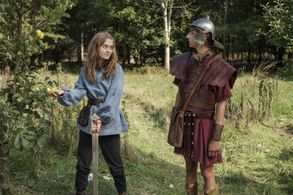 Emilia Jones and Sebastian Croft in Horrible Histories: The Movie - Rotten Romans (2019)