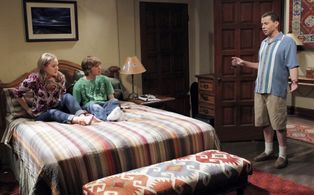 Jon Cryer, Angus T. Jones, and Macey Cruthird in Two and a Half Men (2003)