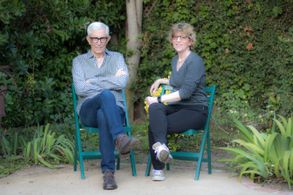 Louise Palanker and Fritz Coleman. Hosts of Media Path Podcast