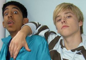 Dev Patel and Mitch Hewer in Skins (2007)