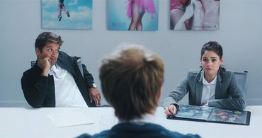 Sarah Laurendeau and Mikhaïl Ahooja in Sharp (2015)