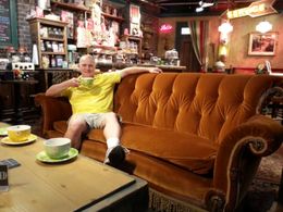 Sitting in Central Perk at warner brothers Studio