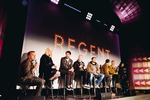 KCRW Host Chris Douridas, Frontier Records Lisa Fancher, Nickolas Rossi, J.T. Gurzi, Kevin Moyer, Marc Smolowitz, Rossie