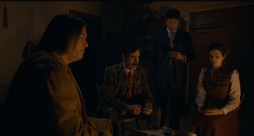 Stephen Mangan, Michael Weston, Brandon Oakes, and Rebecca Liddiard in Houdini and Doyle (2016)