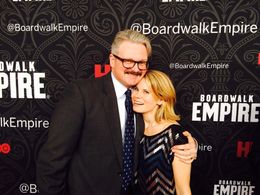 John Ellison Conlee at the Boardwalk Empire Season 5 Premiere red carpet with wife Celia Keenan-Bolger.