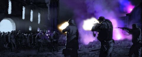 Daniel Caltagirone, Gary McDonald, Ali Craig, and Nick Nevern in Outpost: Black Sun (2012)