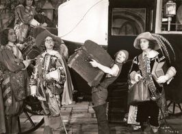 Robert Greig, Charlie Hall, Dorothy Lee, Henry Sedley, Bert Wheeler, and Robert Woolsey in Cockeyed Cavaliers (1934)