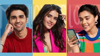 Prit Kamani, Kavya Thapar, and Eisha Singh in Middle Class Love (2022)