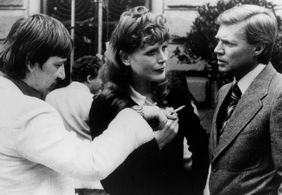 Rainer Werner Fassbinder, Karlheinz Böhm, and Margit Carstensen in Martha (1974)