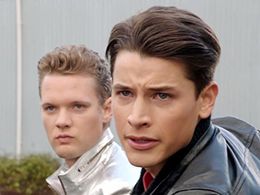 Cameron Jebo and Andrew Gray in Power Rangers Megaforce (2013)