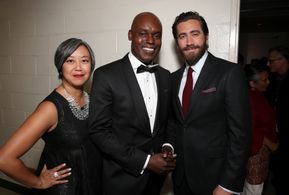 Cameron Bailey, Jake Gyllenhaal, and Carolynne Hew at an event for Demolition (2015)