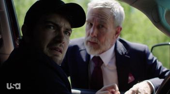 Derek Evans and David Andrews in USA's Queen of The South