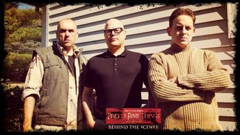 Posing before shoot for the film Pretty Fine Things - 10/2014 - with actors Patrick Devaney and Adam Ginsberg