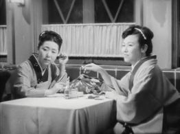Kinuyo Tanaka and Kiyoko Tsuji in Ginza Cosmetics (1951)
