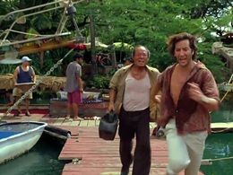 Henry Ian Cusick and Raymond Ma in Lost (2004)